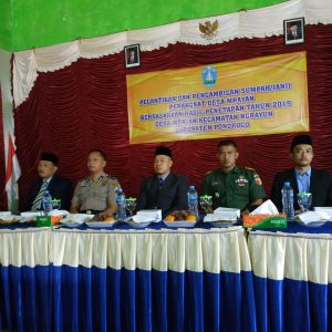 Pelantikan dan Pengambilan Sumpah Perangkat Desa Mrayan Berdasarkan Penetapan tahun 2019