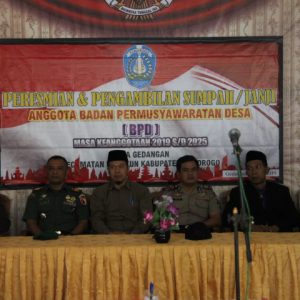 Pelantikan BPD Desa Gedangan Kecamatan Ngrayun