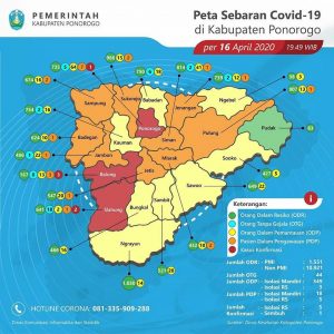 Update infografis Sebaran Covid-19 Kabupaten Ponorogo
