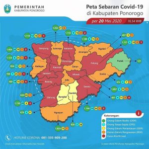 Update infografis Sebaran Covid-19 Kabupaten Ponorogo