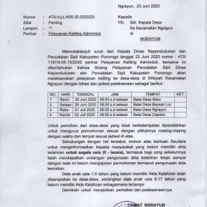 Pelayanan Keliling Dupcapil Ponorogo