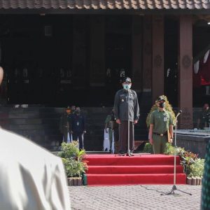 launching Pembagian sejuta masker oleh Wakil Bupati, Soedjarno