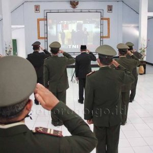 Upacara HUT TNI Secara Online