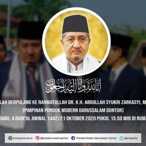 Berbelasungkawa atas wafatnya KH. Abdullah Syukri Zarkasyi
