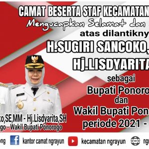 Pelantikan Bupati dan Wakil Bupati Ponorogo Periode 2021-2024