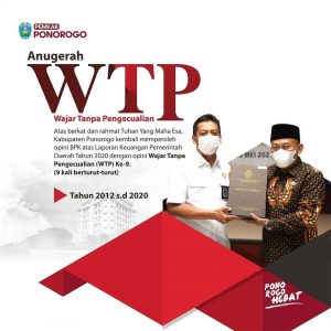 Penghargaan WTP Kabupaten Ponorogo