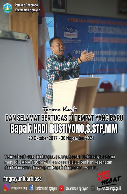 Mutasi Pejabat Camat Kecamatan Ngrayun