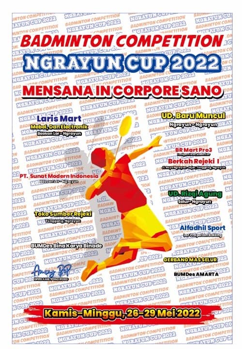 Pembukaan Turnamen Badminton ngrayun Cup 2022