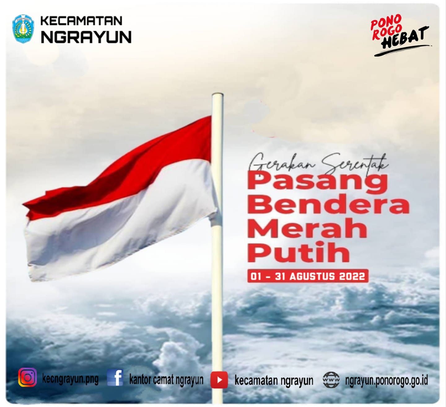 Kibarkan Serentak bendera merah Putih