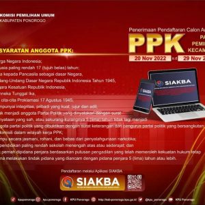 Pengumuman Pendaftaran Panitia Pemilihan Kecamatan (PPK)