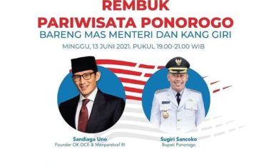 Rembuk Pariwisata Ponorogo bersama Sandiaga Uno